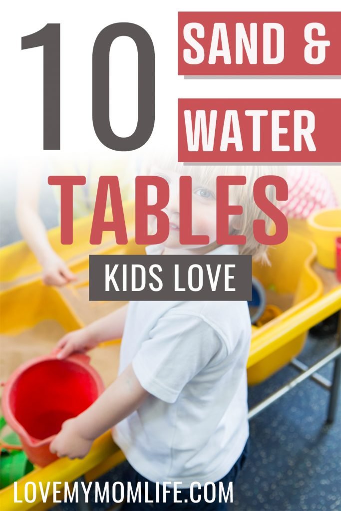 best sand and water tables for kids pin image